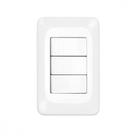 Conjunto Pial Pop 4X2 Branco Com Placa (3Simples) Lgx111