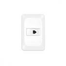 Conjunto Pial Pop 4X2 Branco Com Placa (Tomada Fone Rj11) Lgx090