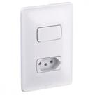 Conjunto Pial Zeffia Modulo Com Placa 1 Paralelo + 1Tomada 2P+T - 680114