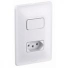 Conjunto Pial Zeffia Modulo Com Placa 1 Simples + 1 Tomada 2P+T. - 0112