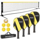 Conjunto Pickleball AboveGenius com rede, pás, bolas e bolsa