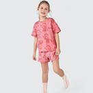Conjunto Pijama Curto Infantil Menina Rosa Polvo Hering Conjunto Pijama Curto Infantil Menina Rosa Polvo Hering
