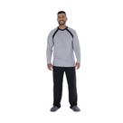 Conjunto Pijama De Frio Masculino Tamanhos Grandes Plus Size Inverno Longo Canelado Marca Victory