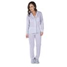 Conjunto Pijama Feminino Inverno Longo Americano Blusa Com Botões Adulto Frio Marca Victory