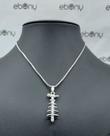 Conjunto pingente apaxorô + corrente banhado rhod