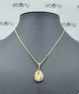 Conjunto pingente búzios + corrente banhado à ouro 18k
