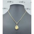 Conjunto pingente búzios + corrente banhado à ouro 18k