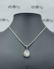Conjunto pingente búzios + corrente banhado à rhodium