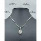 Conjunto pingente búzios + corrente banhado à rhodium