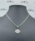 Conjunto pingente concha + corrente banhado à rhodium Conjunto pingente concha + corrente banhado à rhodium
