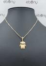 Conjunto pingente coruja + corrente banhado à ouro 18k Conjunto pingente coruja + corrente banhado à ouro 18k