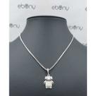 Conjunto pingente coruja + corrente banhado à rhodium