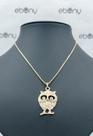 Conjunto pingente e corrente coruja iyami banhado ouro