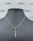 Conjunto pingente espada ogum + corrente banhado ouro