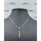 Conjunto pingente espada ogum + corrente banhado ouro