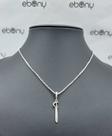 Conjunto pingente espada ogum + corrente banhado rhod
