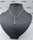 Conjunto pingente ibiri nanã + corrente banhado à ouro 18k