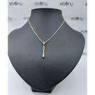 Conjunto pingente ibiri nanã + corrente banhado à ouro 18k