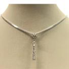 Conjunto pingente ibiri nanã + corrente banhado à rhodium