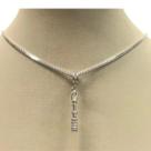 Conjunto pingente ibiri nanã + corrente banhado à rhodium