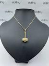 Conjunto pingente martelo xangô + corrente banhado ouro