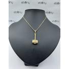 Conjunto pingente martelo xangô + corrente banhado ouro