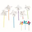 Conjunto Pinwheels Fun Express DIY Jumbo de 24 brancos com alças