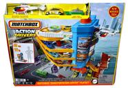 Conjunto Pista De Carrinho Centro De Transporte Estacionamento De Andares Com Elevador Heliponto Pier Para Barco Mattel Brinquedos