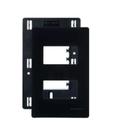 Conjunto Placa 4x2" 2 Postos separados + Suporte Preto PA018363 Margirius