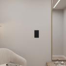 Conjunto Placa 4x2 Cega Ebony com Suporte Infiniti
