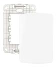 Conjunto Placa 4X2 Cega + Suporte Branco - MarGirius B3