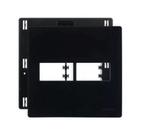 Conjunto Placa 4x4" 2 Postos horizontais + Suporte Preto PA018366 Margirius