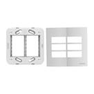 Conjunto Placa Branca 6 Módulos 4x4 Com Suporte Linha Brava Soprano