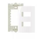 Conjunto Placa com Suporte 4x2 2 Postos Separados Sleek Margirius 16024