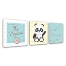 Conjunto Placas Quadros Decorativos 3 pçs 20x20 My Princess Conjunto Placas Quadros Decorativos 3 pçs 20x20 My Princess