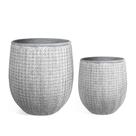 Conjunto Planters Worth de 2 looks leves de cimento cinza