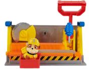 Conjunto Playset Oficina De Construção Do Cachorro Cachorrinho Personagem Desenho Infantil Patrulha Canina Rubble Amarelo Nickelodeon