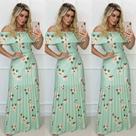 Conjunto Plissado Verde Floral