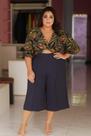 Conjunto PLUS SIZE calça panta+cropped de amarração Conjunto PLUS SIZE calça panta+cropped de amarração