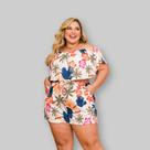 Conjunto Plus Size Cropped Ciganinha + Short 0627
