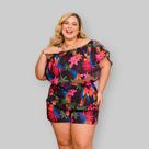 Conjunto Plus Size Cropped Ciganinha + Short 0627