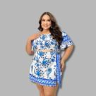Conjunto Plus Size Cropped Elastec + Shorts Saia 0609