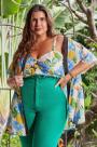 Conjunto Plus Size de Kimono e Cropped - Carol Savannah