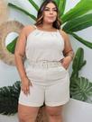 Conjunto Plus Size Short e Blusinha de Linho Premium