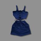 Conjunto Plus Size Short Saia Cargo + Cropped Ilhós 0606