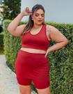 Conjunto Plus Size Vinho com Bermuda Tapa Bumbum e Top sem Bojo Conjunto Plus Size Vinho com Bermuda Tapa Bumbum e Top sem Bojo