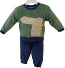 Conjunto Plush Luxo Bebê Masculino Chuquinha Bordado Rf 2907