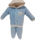 Conjunto Plush Luxo Bebê Menino Inverno Casaco + Calça 2809