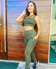 Conjunto poliamida calça e top