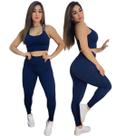 Conjunto Poliamida Texturizado Para Academia Calça Legging e Top